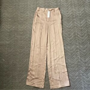 TOPSHOP CHAMPANGE PIN STRIPE PANTS SIZE 4